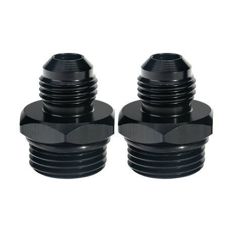 3آینه های آلومینیوم آلیاژ ORB-8 O-Ring Boss -8AN به -6AN آداپتور مرد مناسب مستقیم سیاه آنودیزه شده