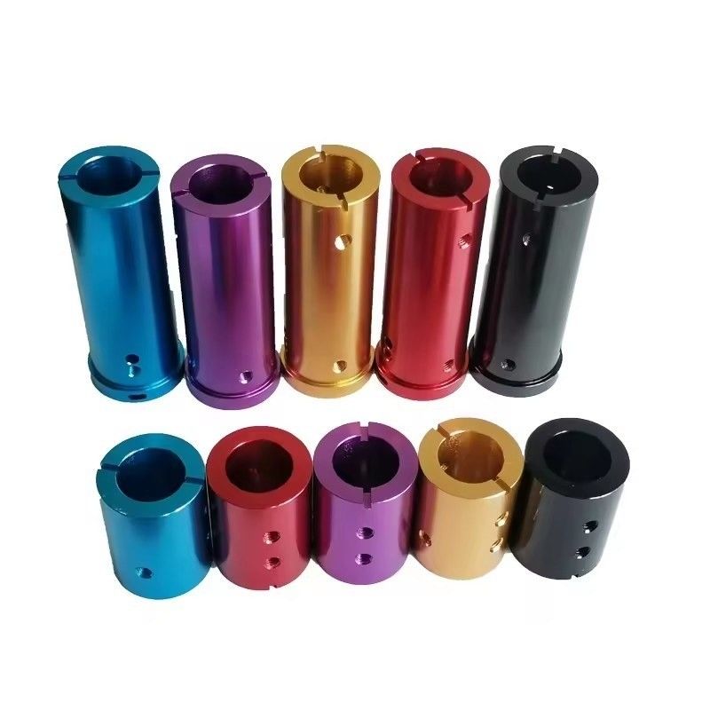 قطعات CNC سفارشی با دقت بالا آلومینیوم قطعات چرخش آلومینیوم آنودیزه رنگارنگ