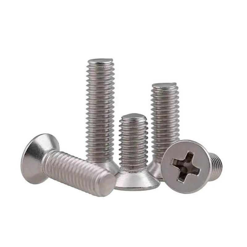 C1022 304 316 Csk سر فولاد ضد زنگ ISO7046 بولت Cross Recessed Flat Head پیچ ماشین