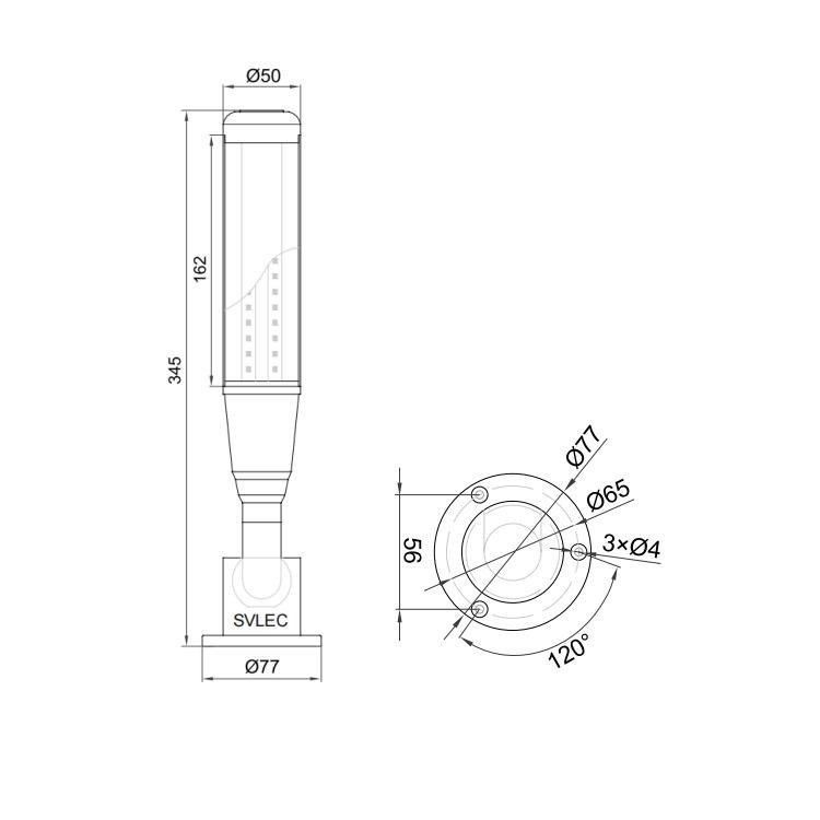 چراغ برج سیگنال LED 3 رنگ برای ماشین CNC